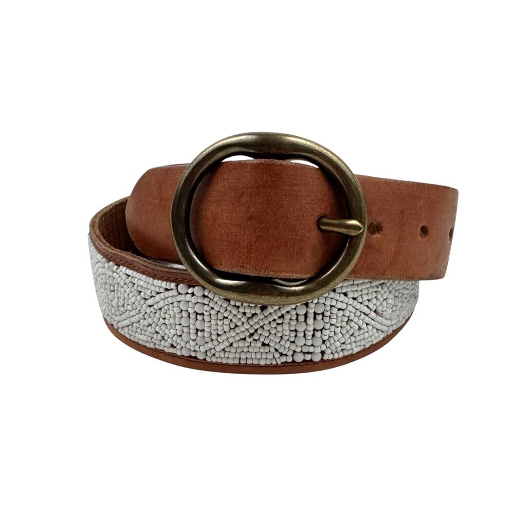 Lucky Brand Beaded Leather Belt
